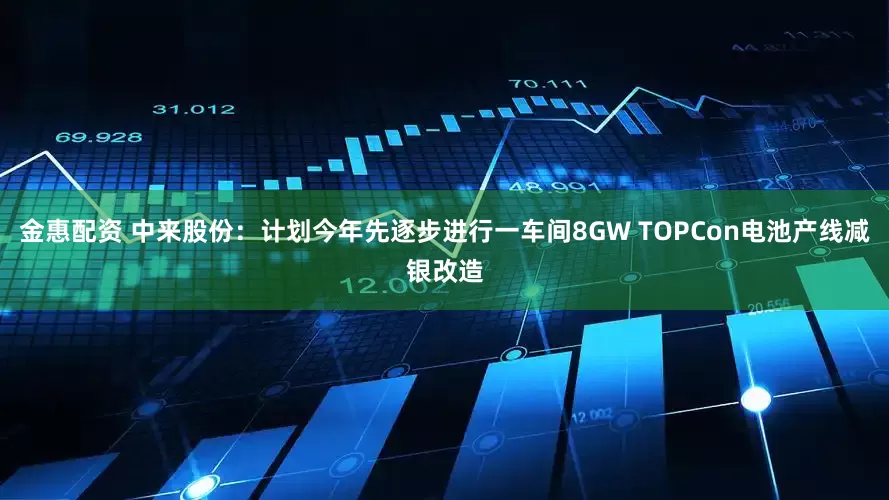 金惠配资 中来股份：计划今年先逐步进行一车间8GW TOPCon电池产线减银改造